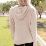 Joelle Waffle Knit Buttons Hooded Sweater - Casual Comfort for Any Occasion