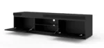 NET 180 Modern TV Stand | 70.87" Black Matte & Gloss Finish | Wall-Mount or Stand - Image 6