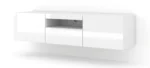 AURA 150 TV Stand - 59.06" | Modern, Multi-Functional Entertainment Center in White Matt & Gloss - Image 5