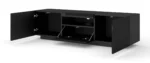 AURA 150 TV Stand - 59.06-inch Elegant Black Matte & Gloss Finish, Versatile & Functional Design - Image 2
