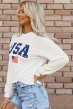 Cadence USA Flag Top - Stylish American Pride | Comfortable & Trendy Pullover - Image 3
