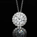 Stunning 2.00 ct. Lab-Grown Diamond Halo Pendant Necklace in 14kt White Gold - 18" Chain, G/VS Clarity
