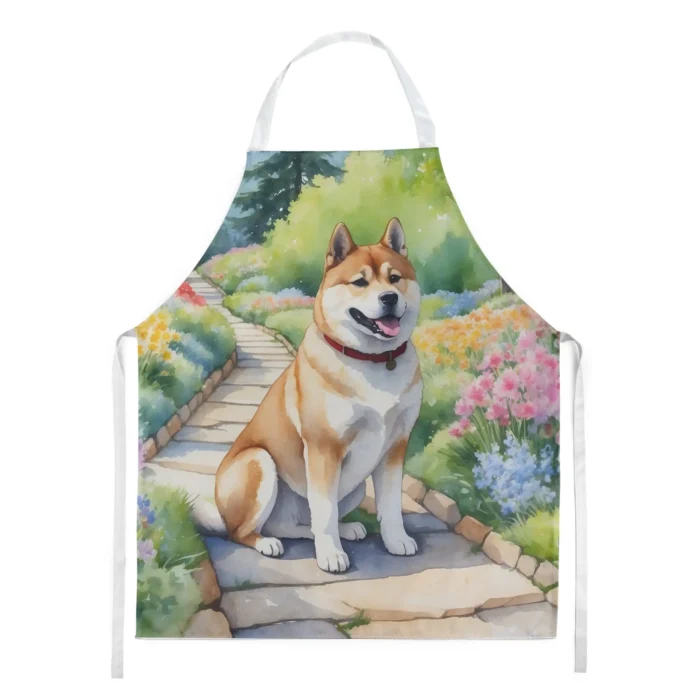 Akita Spring Garden Apron - Vibrant, Durable, and Versatile Apron for Cooking, Baking, Grilling, and More - Image 1