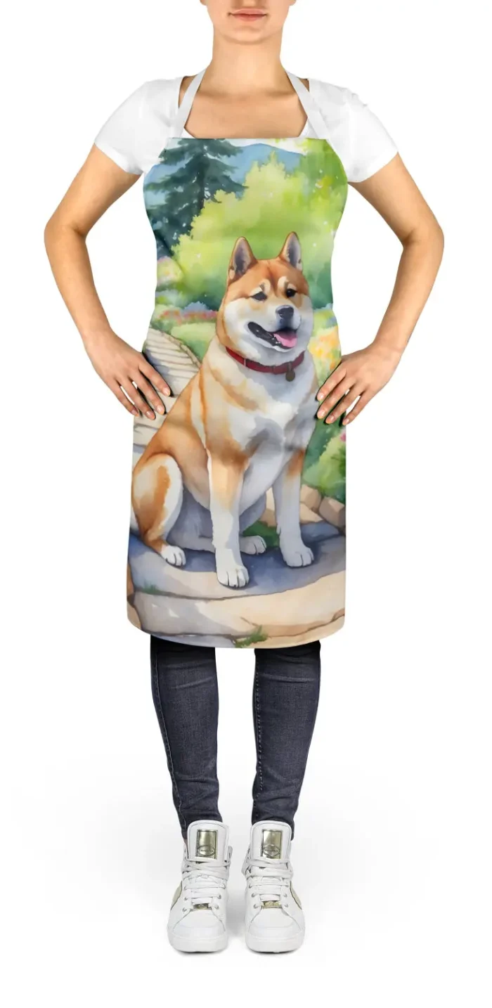 Akita Spring Garden Apron - Vibrant, Durable, and Versatile Apron for Cooking, Baking, Grilling, and More - Image 2