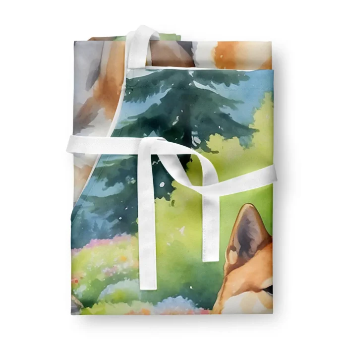 Akita Spring Garden Apron - Vibrant, Durable, and Versatile Apron for Cooking, Baking, Grilling, and More - Image 3