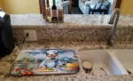 Akita The Chef Dish Drying Mat - Stylish & Absorbent Kitchen Counter Accessory, 14" x 22" - Unique Akita Artwork - Image 2