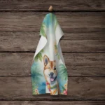 Akita Luau Kitchen Towel - Plush Velour, 15x25 inches, Durable & Vibrant Design - Perfect for Kitchen Decor - Image 4