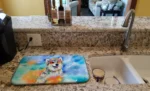 Alaskan Malamute Hippie Dawg Dish Drying Mat - Absorbent, Stylish & Durable Kitchen Accessory - Image 2