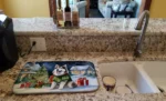 Alaskan Malamute Christmas Dish Drying Mat - Cozy, Festive & Absorbent | 14"x22" Non-Slip & Machine Washable - Image 2