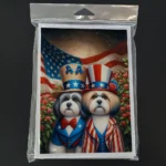 All American Lhasa Apso Greeting Cards Pack of 8 High-Quality 5x7 Cards with Stunning Breed-Specific Artwork for Dog Lovers - Image 3