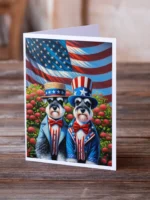 All American Schnauzer Greeting Cards Pack of 8 | Premium 5x7 Blank Interior Cards | Ideal for Birthdays, Holidays & Special Occasions - Image 2