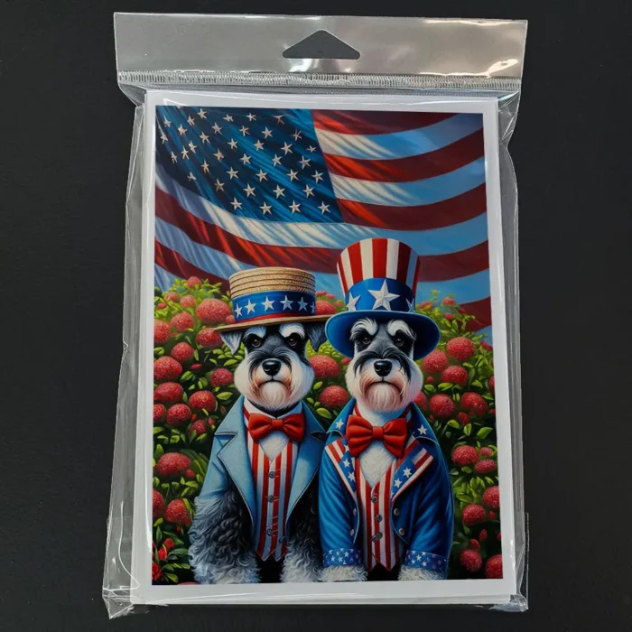 All American Schnauzer Greeting Cards Pack of 8 | Premium 5x7 Blank Interior Cards | Ideal for Birthdays, Holidays & Special Occasions - Image 3