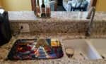 Festive American Eskimo & Santa Claus Dish Drying Mat - Absorbent & Stylish Kitchen Accessory - Image 2