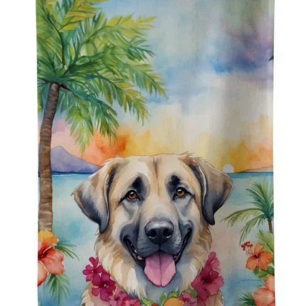 Anatolian Shepherd Luau Kitchen Towel - Plush Velour, Decorative & Highly Absorbent, 15x25 inches