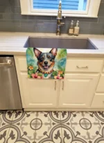 Australian Cattle Dog Luau Kitchen Towel Luxuriously Soft & Highly Absorbent, Perfect for Your Stylish Kitchen - Image 2
