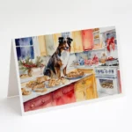 Australian Shepherd Christmas Cookies Greeting Cards - Pack of 8 | Premium Holiday Cards for Dog Lovers