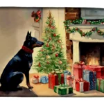 Australian Kelpie Cozy Christmas Dish Drying Mat - Festive & Functional Kitchen Accessory