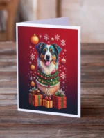 Australian Shepherd Holiday Greeting Cards Pack of 8 | Premium Quality, Blank Inside, 5x7 Folded Cards with Matching Envelopes - Image 2