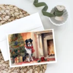 Australian Shepherd Christmas Greeting Cards Pack of 8 - Festive Holiday Cards with Personalized Blank Interiors - Image 2