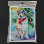 Australian Shepherd Christmas Greeting Cards - Festive Holiday Pack of 8 with Envelopes - Image 3