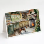 Basset Hound Christmas Cookies Greeting Cards - Pack of 8 | Perfect for Holiday Wishes