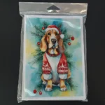 Basset Hound Christmas Greeting Cards - Pack of 8 | Premium 5x7 Folded Holiday Cards with Envelopes - Image 3