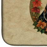 Basset Hound Christmas Dish Drying Mat - Festive Flowers, Absorbent & Non-Slip, 14x22 Inches - Image 4