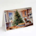 Basset Hound Christmas Cookies Greeting Cards - Pack of 8 | Festive Holiday Cards with Envelopes