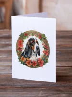 Basset Hound Christmas Greeting Cards Pack - Festive Holiday Cards by Caroline's Treasures (8-Pack) - Image 2