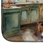 Festive Basset Hound Christmas Cookies Dish Drying Mat - Absorbent & Stylish Kitchen Accessory for the Holidays - Image 4