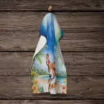 Basenji Luau Kitchen Towel - Ultra-Absorbent, Plush Velour, Breed-Specific Artwork, 15x25 inches - Image 4