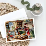 Basset Hound Christmas Cookies Greeting Cards - Pack of 8 | High-Quality Holiday Cards with Envelopes - Image 2