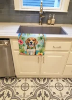 Beagle Luau Kitchen Towel - Plush Velour, Ultra Absorbent, 15x25 Inches, Stylish & Functional - Image 2