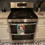 Beagle Luau Kitchen Towel - Plush Velour, Absorbent & Artwork Dyed, 15x25 inches - Image 3