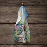 Beagle Spring Garden Kitchen Towel - Plush Velour & Cotton Terry Loop, Ultimate Absorbency & Style - Image 4
