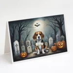 Beagle Spooky Halloween Greeting Cards Pack of 8 - High-Quality, Blank Interiors for Personalized Messages & Festive Celebrations