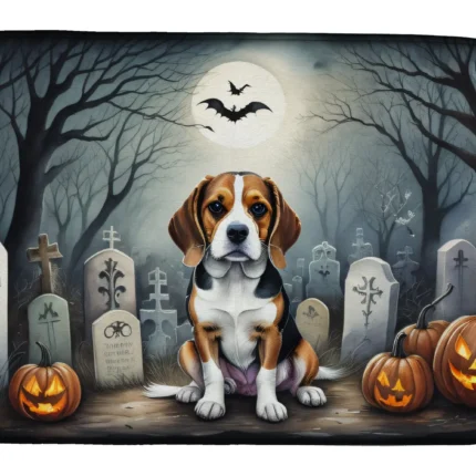 Beagle Spooky Halloween Dish Drying Mat - Festive Kitchen Accessory