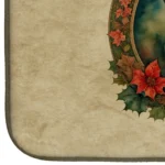 Bearded Collie Christmas Flowers Dish Drying Mat - Absorbent & Non-Slip, 14x22 Inches - Image 4