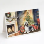 Bearded Collie Christmas Greeting Cards - Pack of 8 | Premium 5x7 Folded Cards with Envelopes