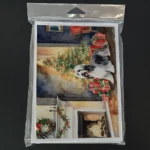 Bearded Collie Christmas Greeting Cards - Pack of 8 | Premium 5x7 Folded Cards with Envelopes - Image 3