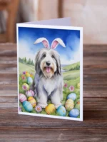 Bearded Collie Easter Egg Hunt Greeting Cards - Pack of 8 - Perfect for Easter Celebrations & Special Occasions - Image 2