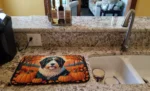 Bearded Collie Fall Dish Drying Mat - Premium Water-Absorbent Kitchen Accessory - Image 2