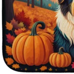 Bearded Collie Fall Dish Drying Mat - Premium Water-Absorbent Kitchen Accessory - Image 4