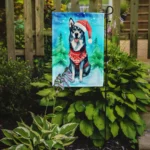 Siberian Husky Christmas Garden Flag - Festive Holiday Outdoor Decoration - Weather-Resistant & Double-Sided - Image 2