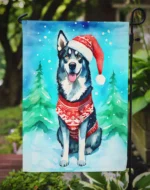 Siberian Husky Christmas Garden Flag - Festive Holiday Outdoor Decoration - Weather-Resistant & Double-Sided - Image 3