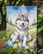 Siberian Husky Easter Egg Hunt Garden Flag | Double-Sided, Weatherproof & Vibrant Decor - Image 3