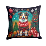 Festive Australian Shepherd Christmas Throw Pillow Enhance Your Holiday Decor