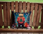 Bear Christmas Throw Pillow - Festive & Water-Resistant Decorative Cushion for Indoor/Outdoor - Image 5