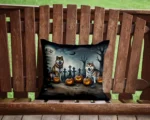 Akita Spooky Halloween Throw Pillow - Durable & Vibrant Decorative Cushion for Indoor/Outdoor Use - Image 2