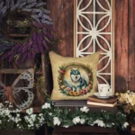 Vibrant Alaskan Klee Kai and Flowers Decorative Throw Pillow - Water-Resistant, Made in USA | Perfect for Indoor & Outdoor Use - Image 5